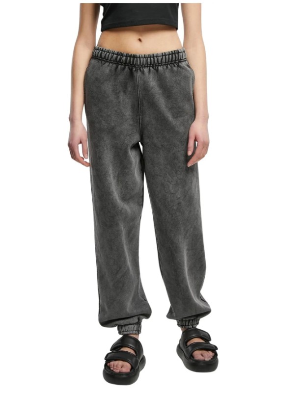 Pantaloni donna a vita alta taglie forti Stone Washed
