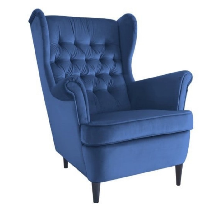 Poltrona Harry in velluto navy – Blu86