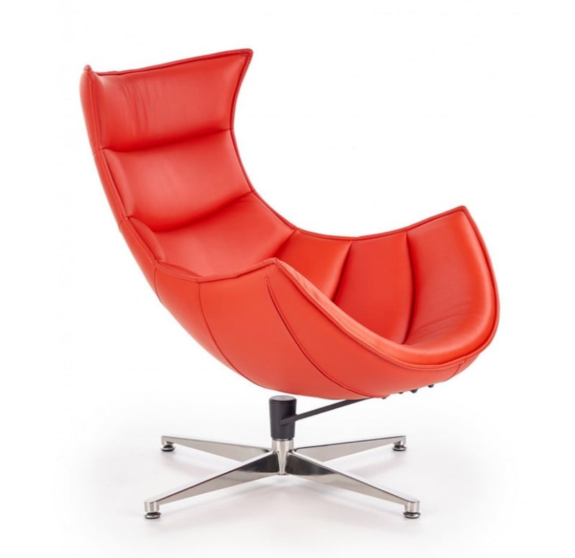 Poltrona imbottita Luxor in rosso – H 96 cm