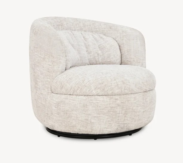 Poltroncina in tessuto Olivia, color Sabbia