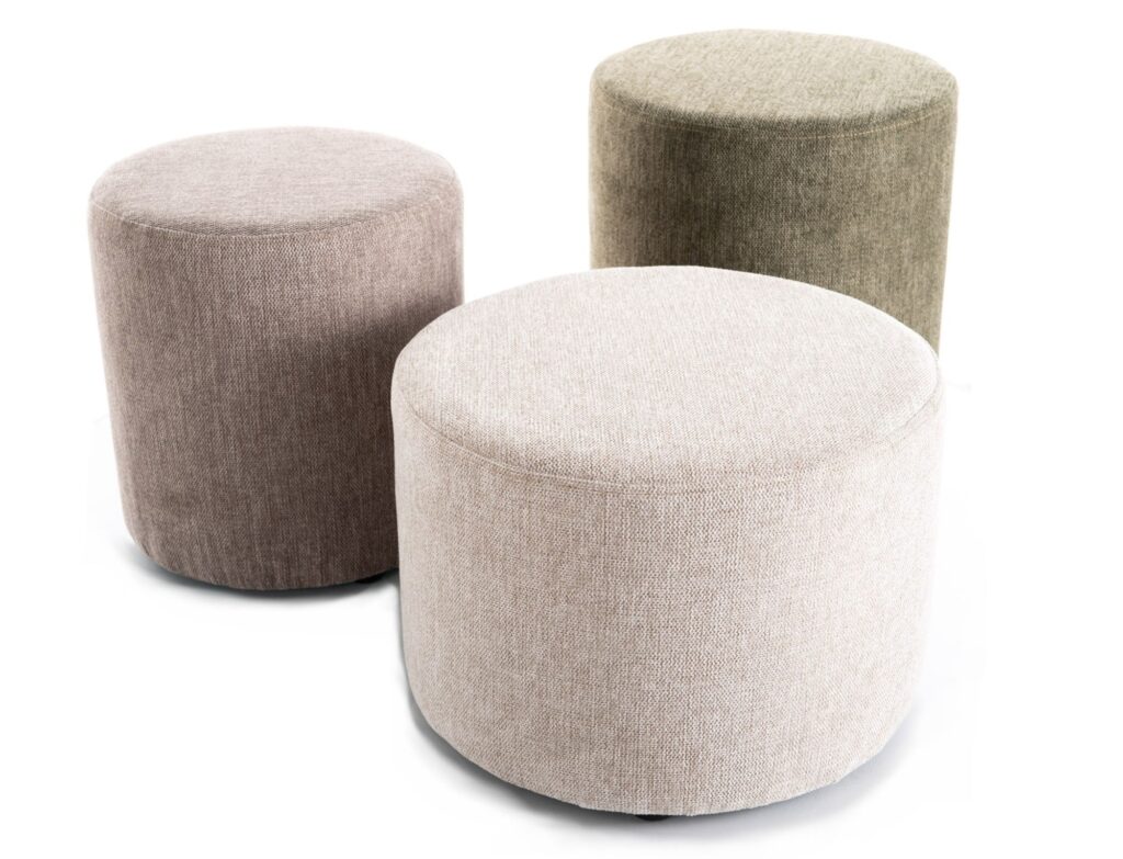 Pouf Doti B Brego in tessuto beige chiaro – 38x38x42 cm