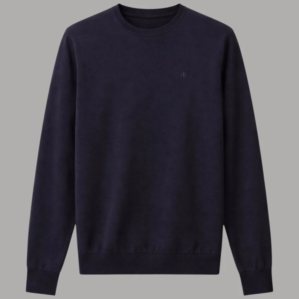 Pullover Calvin Klien Cotone Supima Logo Ricamato Regular Fit