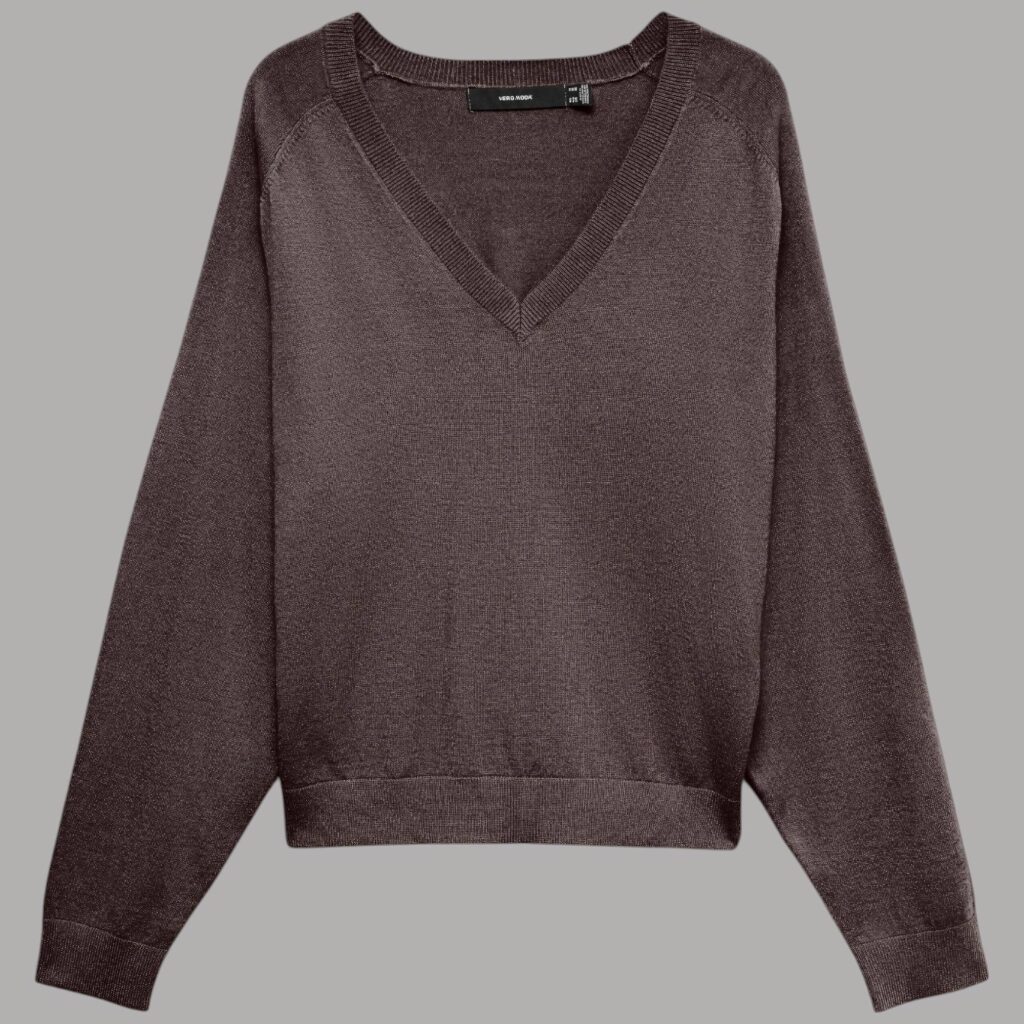 Pullover Vero Moda Holly Karis con scollo a V e polsini a coste