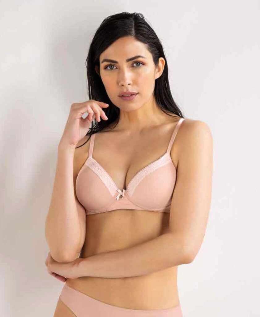 Reggiseno imbottito senza ferretto in micro operata e pizzo SieLei Darling