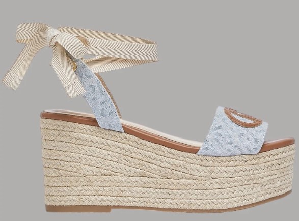 Sandali Zeppa Denim Jacquard Liu Jo
