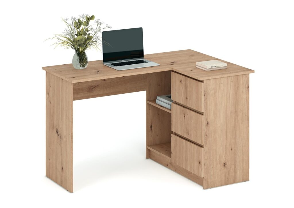 Scrivania BEGA in effetto rovere artisan – 124x85x76 cm