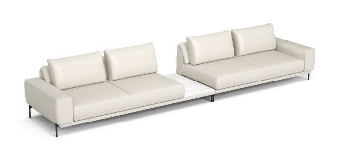 Set divano modulare in pelle