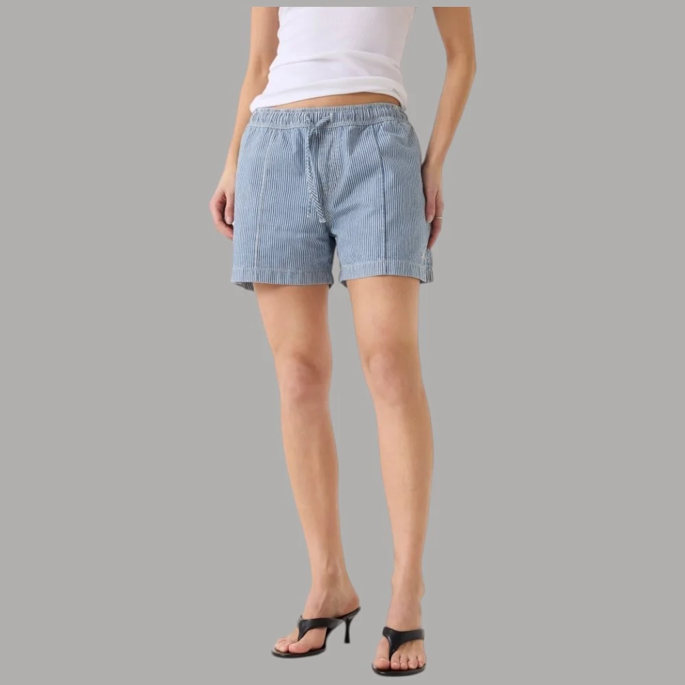 Shorts Guess GJ a Righe in Cotone