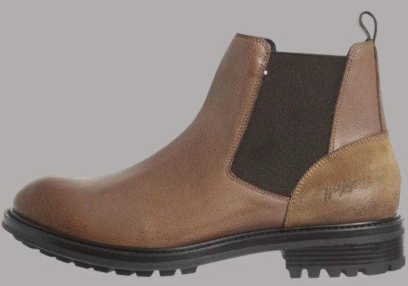 Stivaletti in Pelle Chelsea Boot Uomo Tommy Hilfiger Marroni