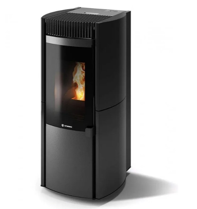 Stufa Garda 9 Plus CS Thermos a pellet, Ceramica Nero,