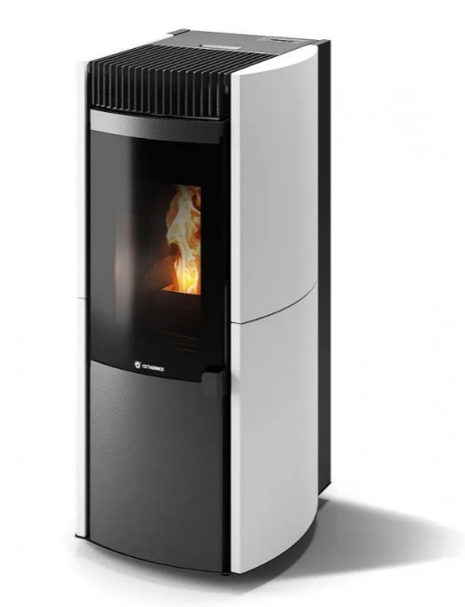 Stufa Garda 9 Plus CS Thermos a pellet, Ceramica Perla