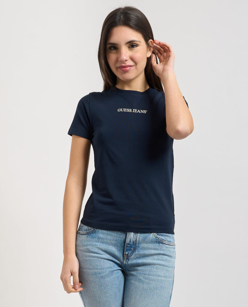 T shirt donna Guess girocollo slim fit