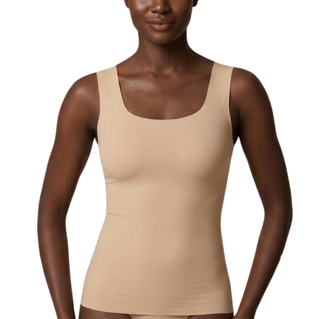 Top con reggiseno in microfibra