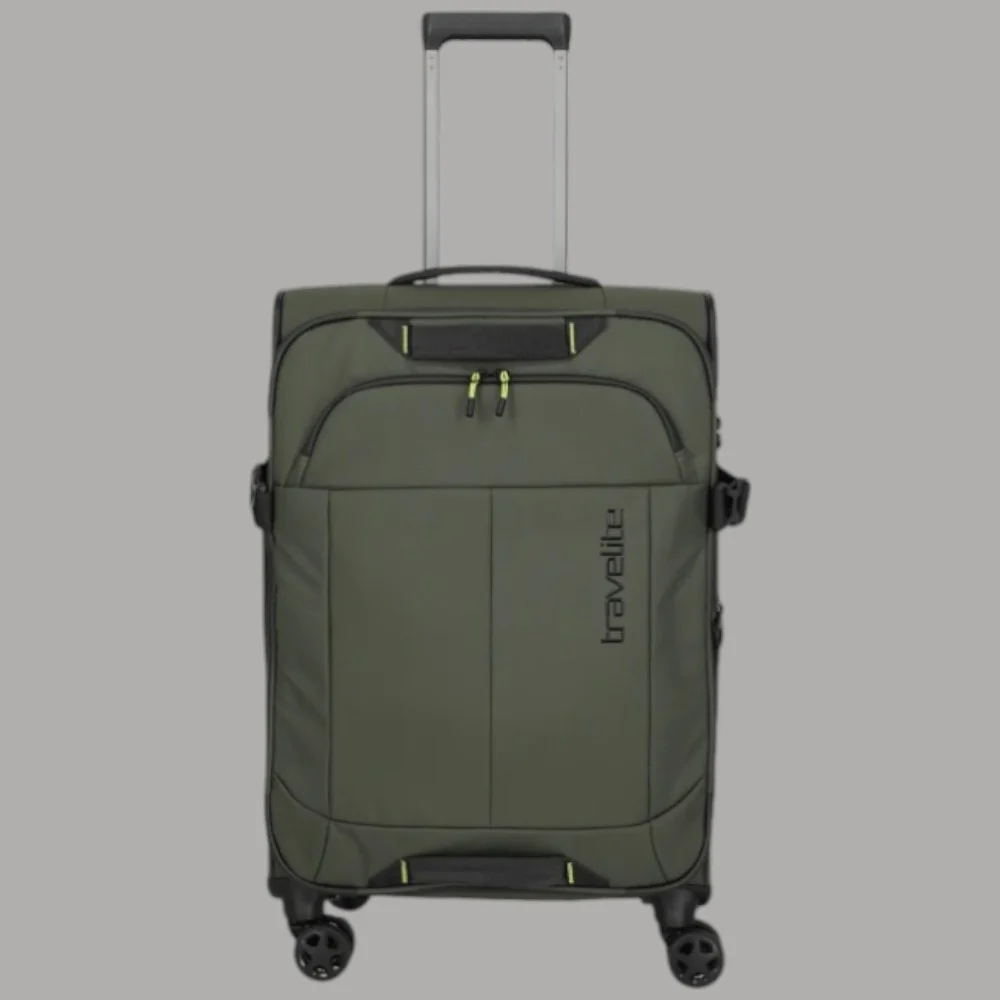 Trolley Travelite Briize Espandibile Khaki con Chiusura TSA