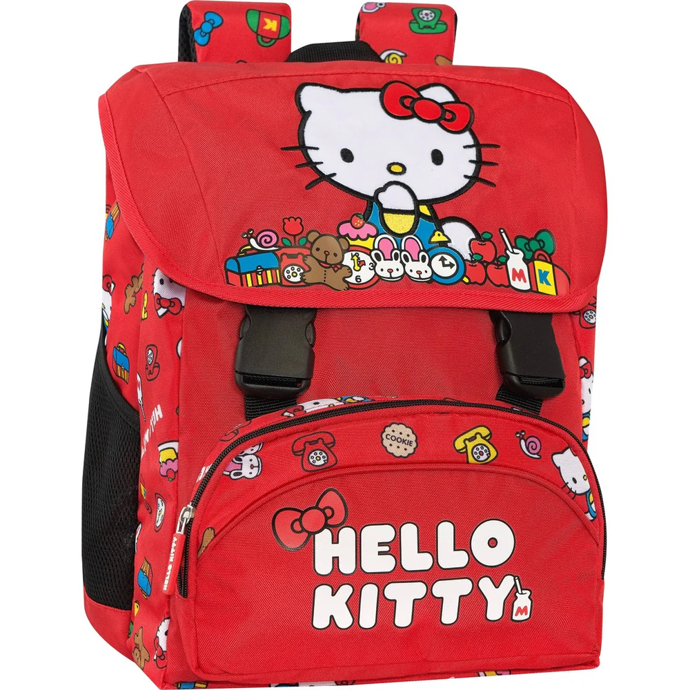 Zaino organizzato Hello kitty Rosso