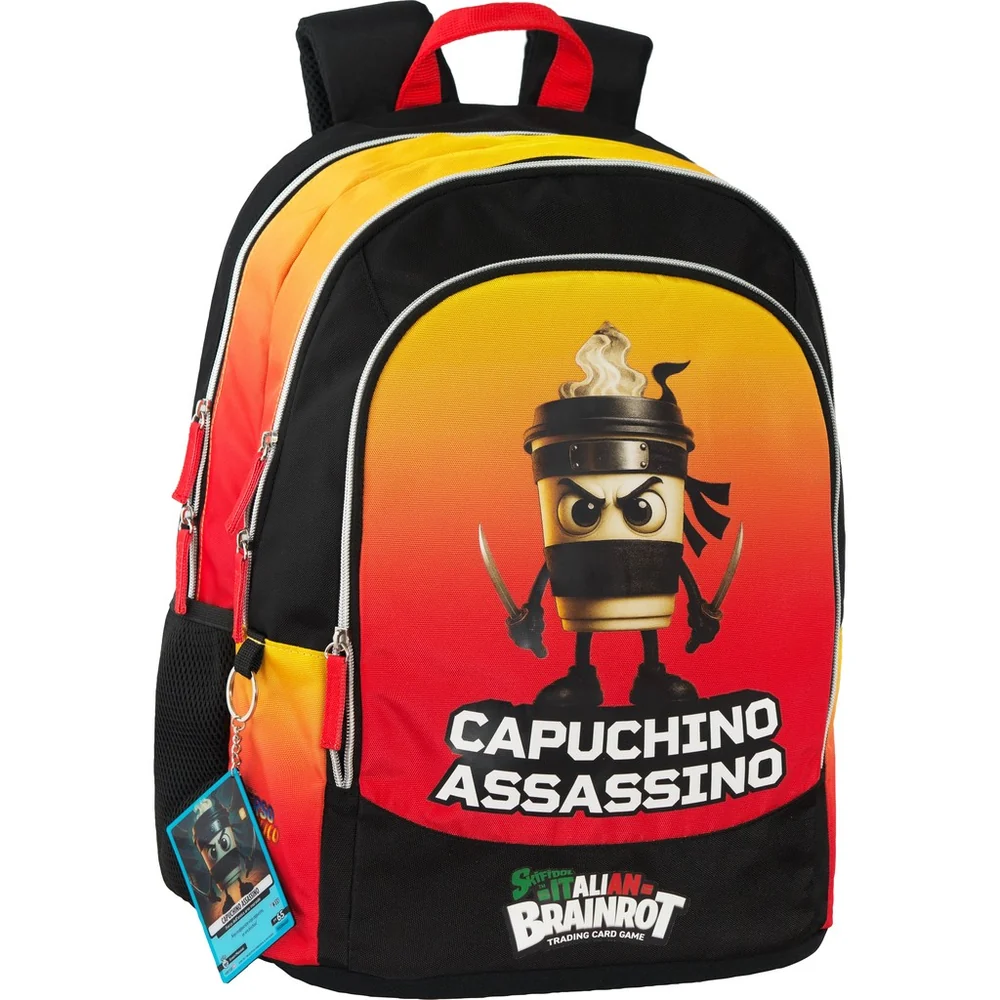Zaino organizzato Skifidol Italian Brainrot Cappuccino Assassino