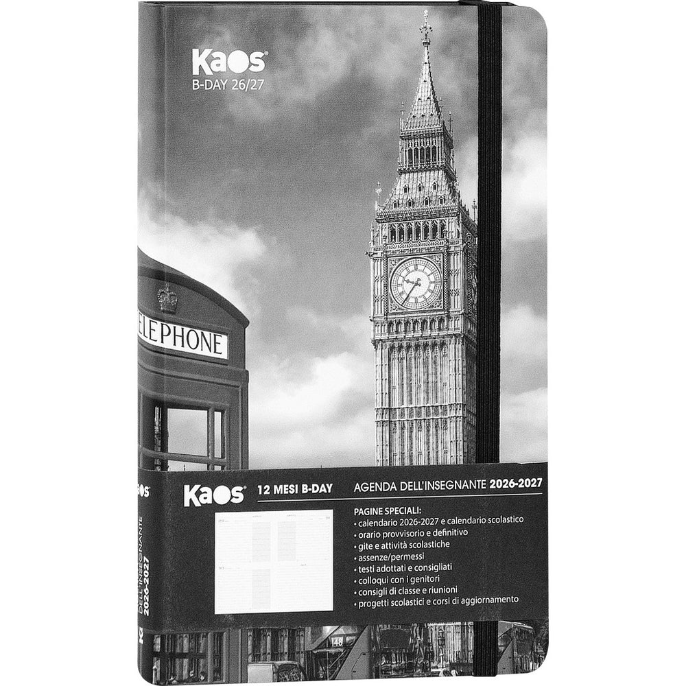 Agenda Insegnanti 12 Mesi 2026 27 Kaos Bigiornaliera Londra