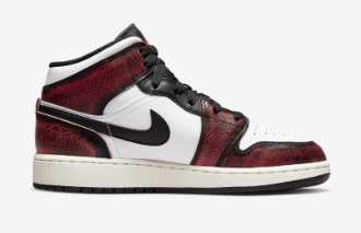 Air Jordan 1 Mid SE bianco rosso nero