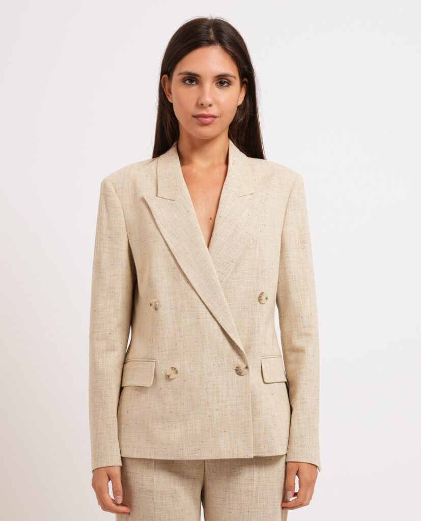 Blazer donna Boss regular fit con lavorazione a filo