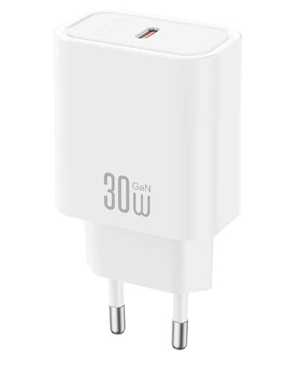 Caricatore da rete XO Design CE41, 30W, 3A, 1 x USB C, Bianco