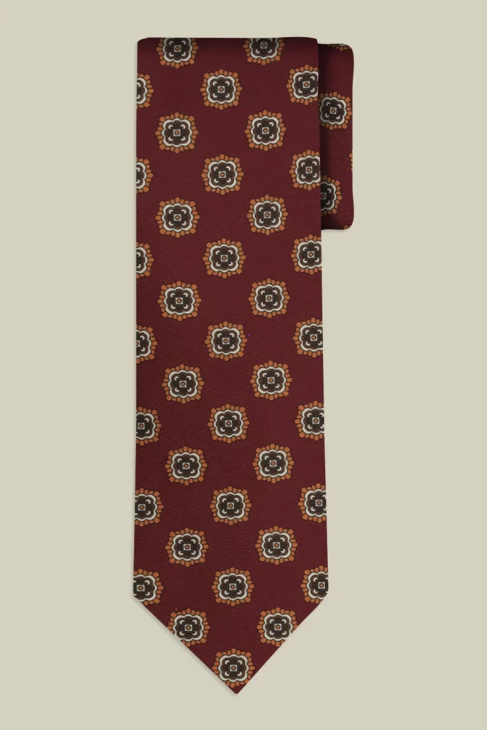 Cravatta uomo con stampa geometrica