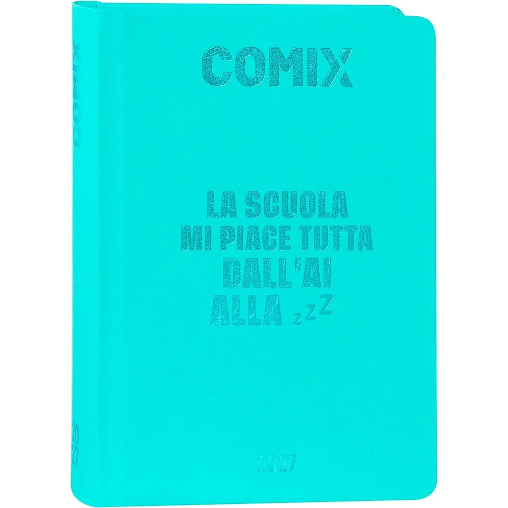 Diario 16 Mesi 2026 27 COMIX Giornaliero Standard Turchese