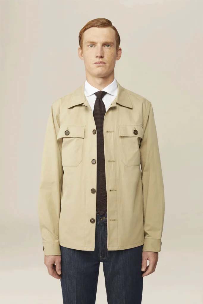 Giacca camicia uomo sfoderata regular fit