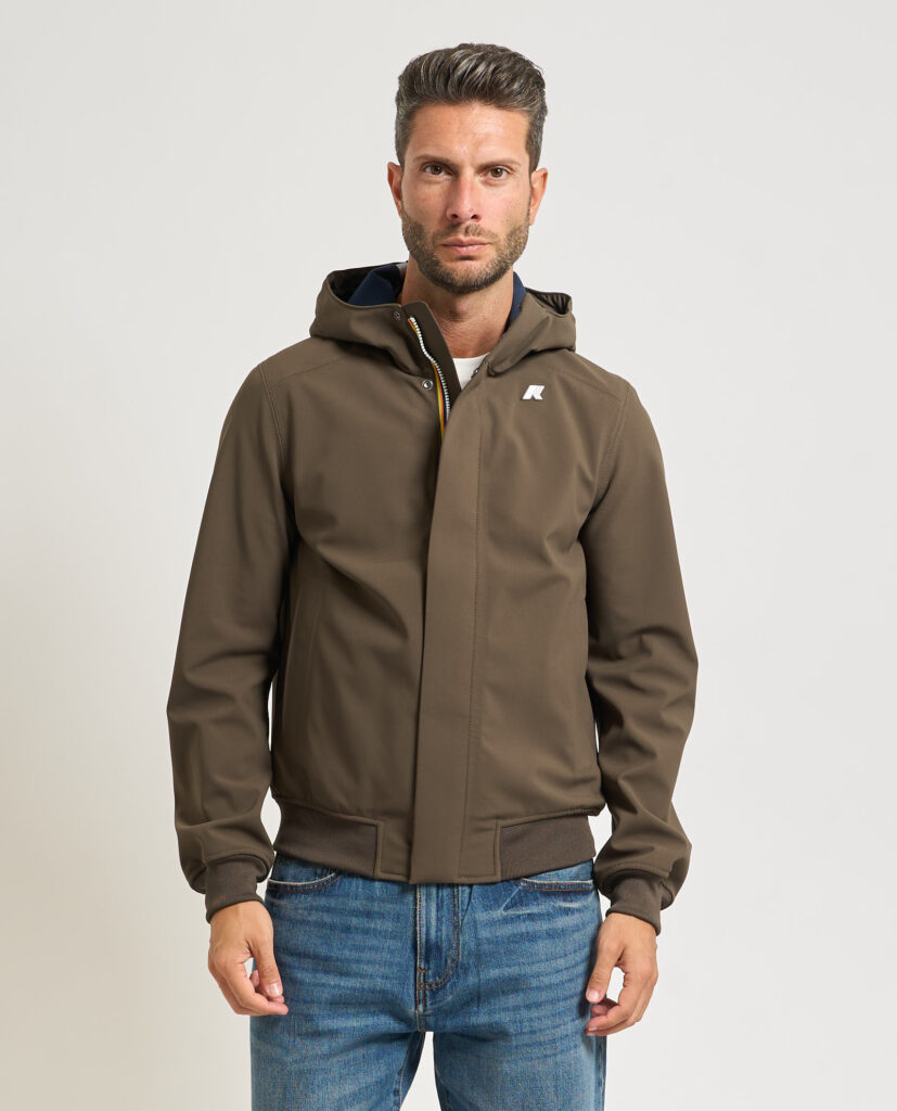 Giacca uomo Joachim Bonded di K way con cappuccio