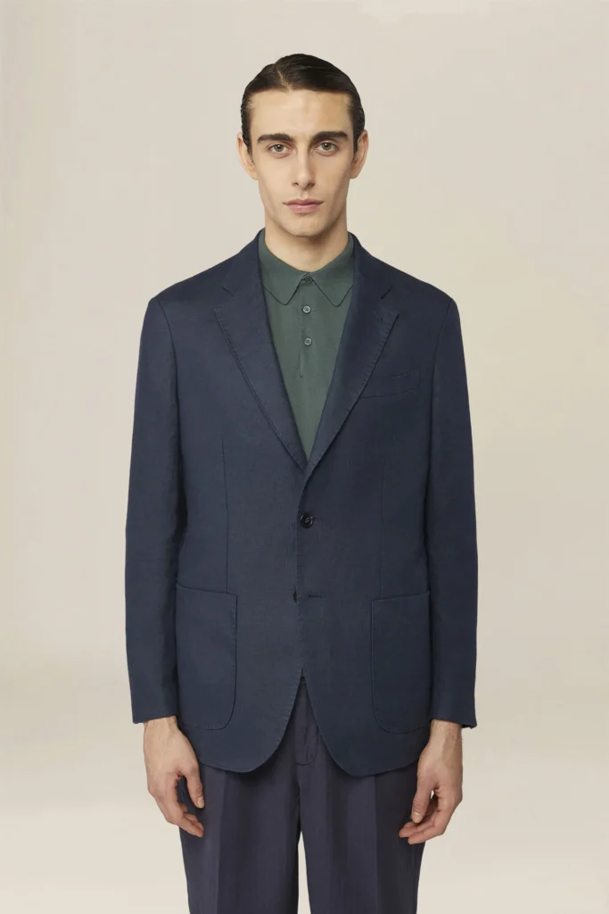 Giacca uomo sfoderata 100% lino regular fit
