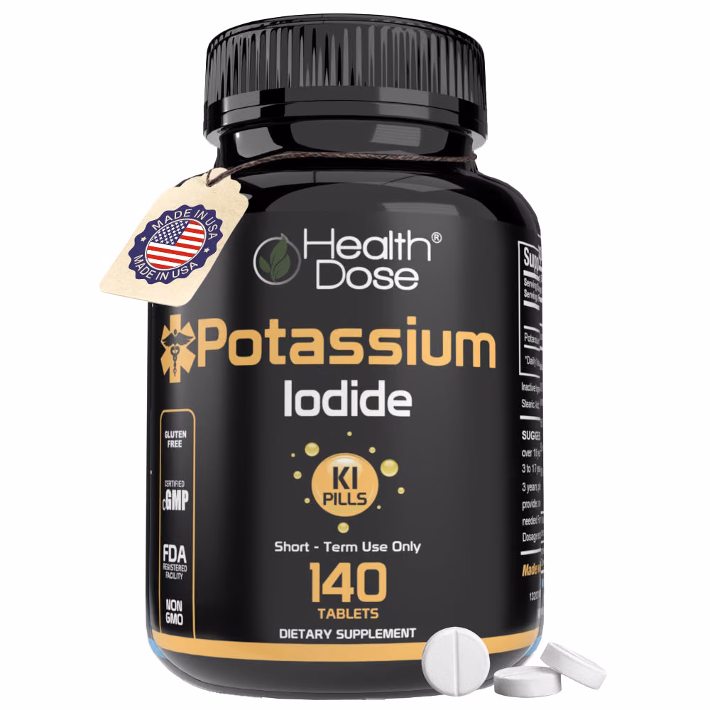 HealthDose Potassium Iodide KI Pills 130mg 140 Tablets