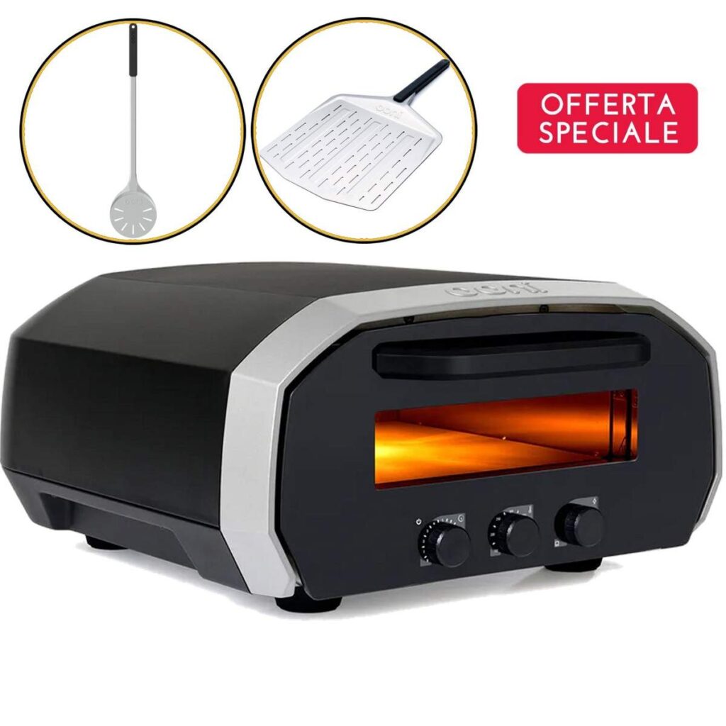 Kit forno pizza elettrico Ooni Volt 12 + pala forata + giro pizza Ooni
