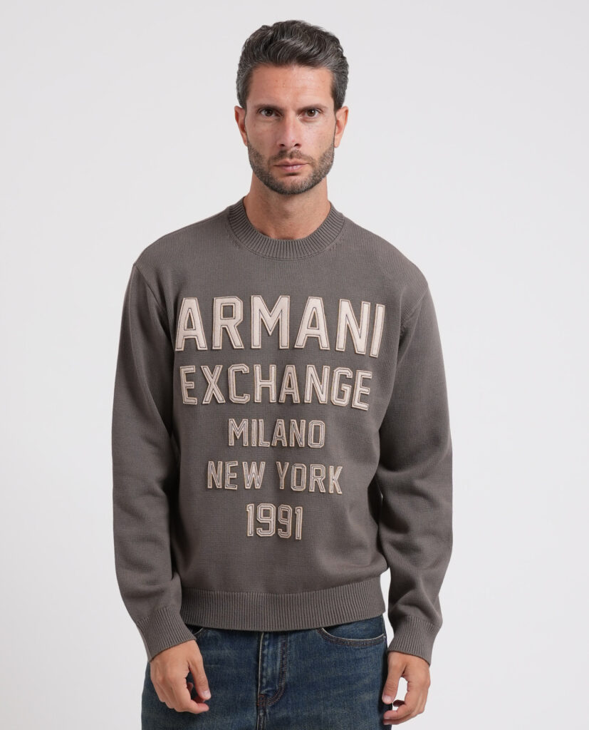 Maglia girocollo uomo AX con maxi logo