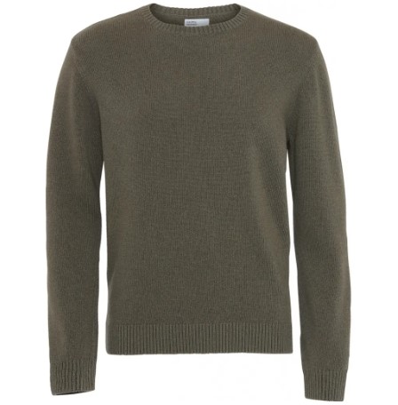 Maglione girocollo in lana Classic Merino dusty olive