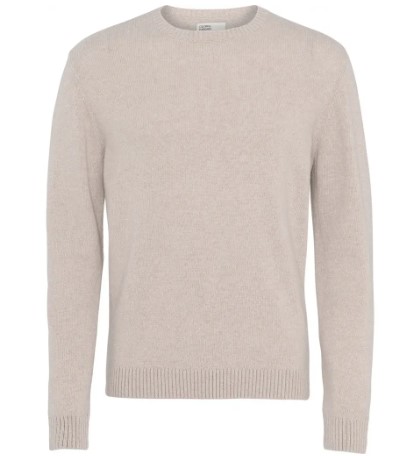 Maglione girocollo in lana Classic Merino ivory white