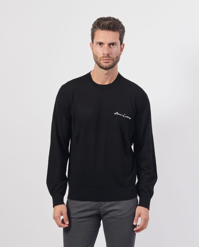 Maglione uomo Armani Exchange con logo ricamato1