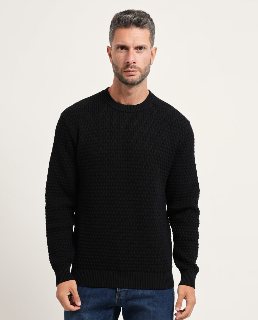 Maglione uomo Hugo con trama all over