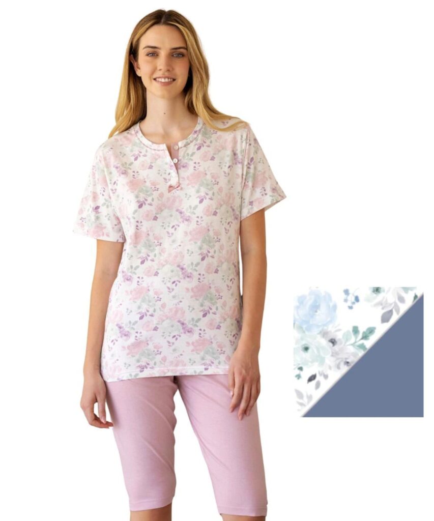 Pigiama donna a manica corta in jersey di cotone Irge MIC2564