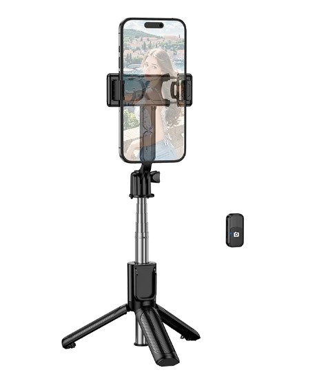 Selfie Stick Bluetooth Borofone BY14 Graceful, 4,5 pollici 7 pollici, Nero