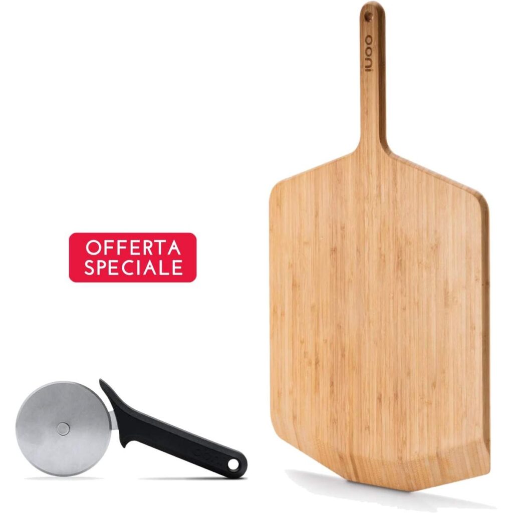 Set pala in legno Ooni da 35cm + rotella taglia pizza Ooni