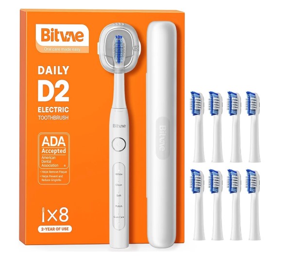 Spazzolino Elettrico Bitvae D2, Bianco