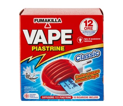 Vape Elettroemanatore + 10 Piastrine Classic — Dispositivo antizanzare