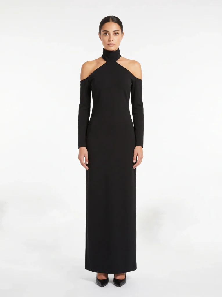 Abito NERO con Scollo Halter