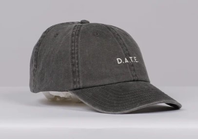 Cappello Baseball Date Nero con Logo Frontale