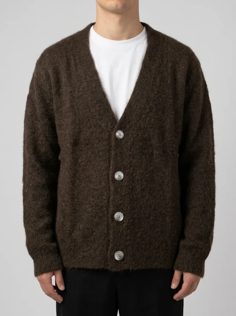 Cardigan in Baby Alpaca moro