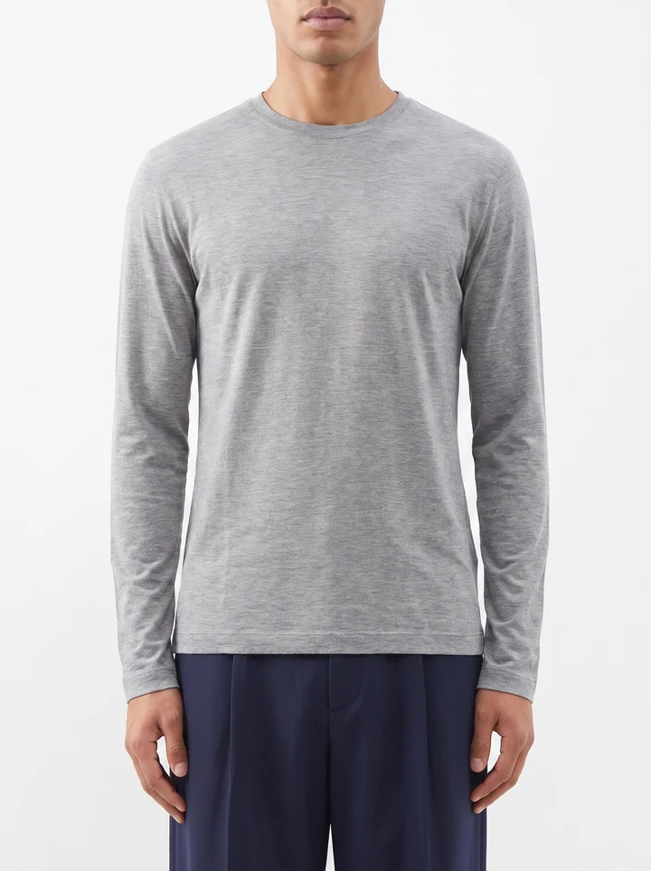 Girocollo Uomo in Cashmere Grigio Finezza