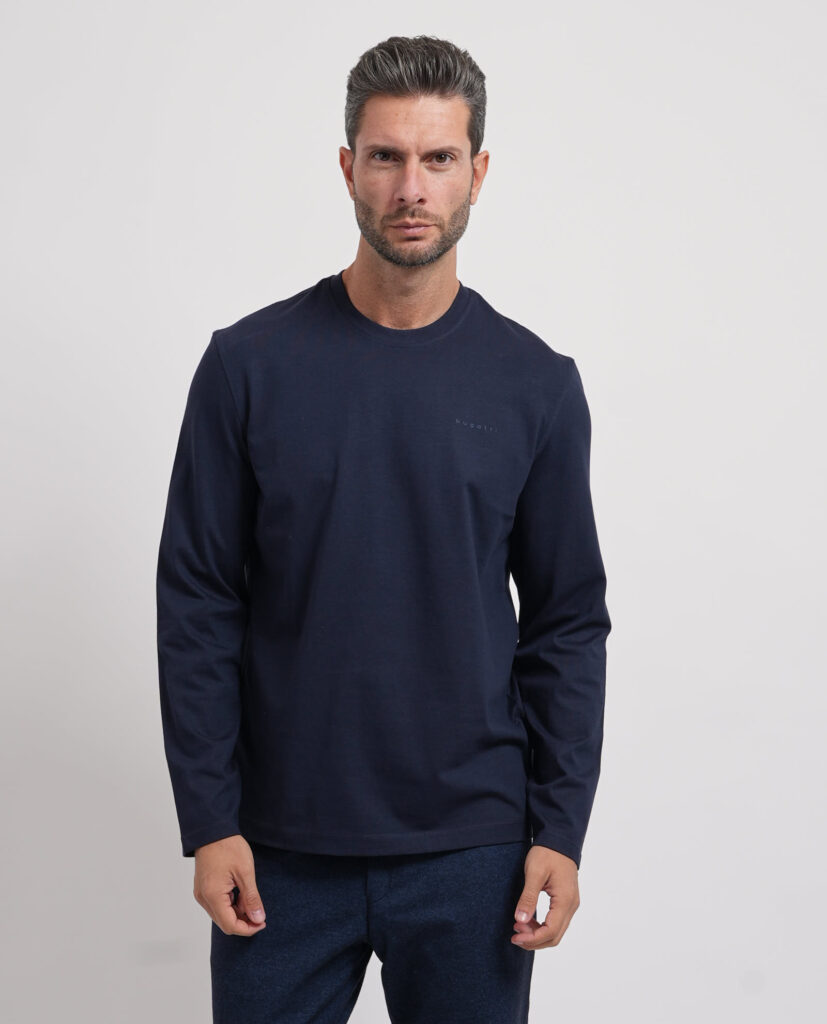 Maglia a manica lunga Bugatti uomo con logo1