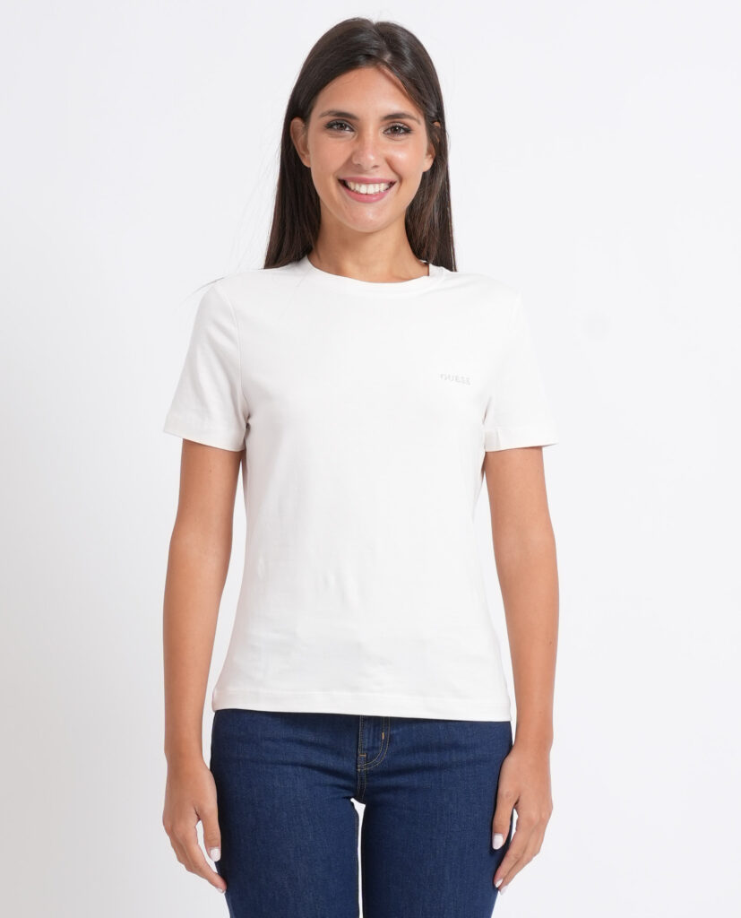 T shirt donna Guess basic girocollo