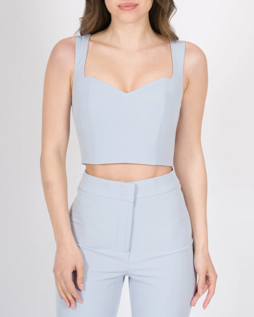 Top corpetto silence azzurro